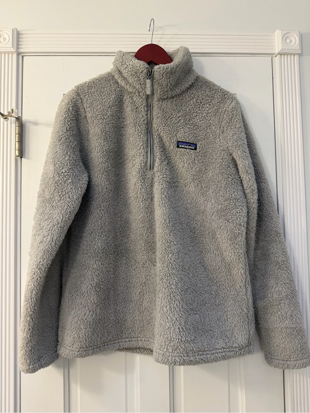 Patagonia Light Gray Sherpa Half-Zip Pullover